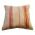 Vintage Turkish Kilim Creamy White With Rose Stripe Cotton Wool Decorative Pillow For Sale
