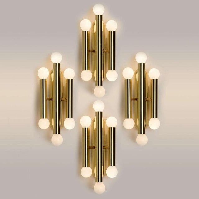 High quality brass wall light by sciolary, italy 1970s. Solid brass in a glossy finish. The stylish and clean elegance of...