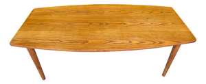 Mid-Century Modern Danish Teak Surfboard Coffee Table