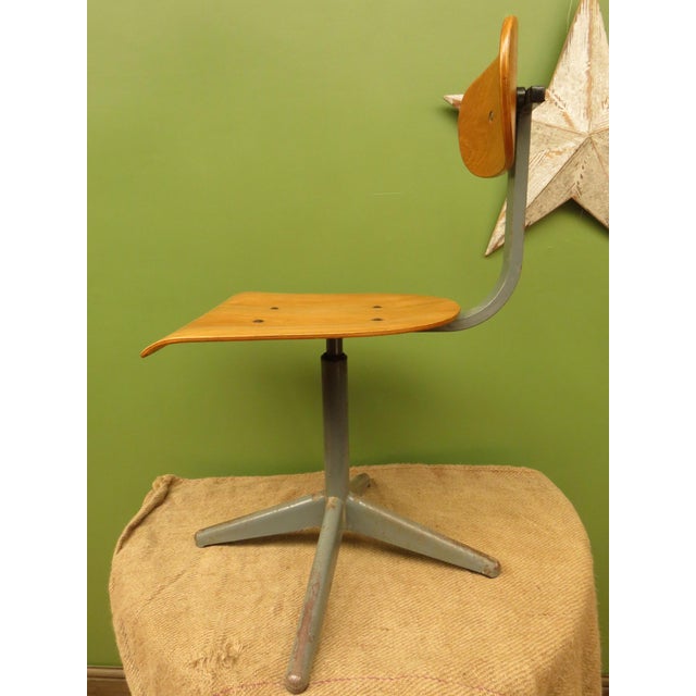 Vintage Machinist's Chair from Singer, 1950s For Sale - Image 6 of 16