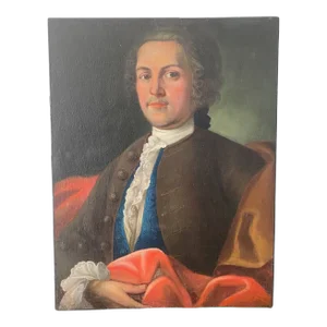 Dutch Oil Portrait Painting of a Gentlemen Dated 1823