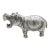 Vintage Italian Handmade Genuine Silver Rare Hippopotamus Figurine Miniature Sculpture, Made in Tuscany For Sale