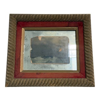 Early 20th Century Miniature Ship at Sea Oil Painting For Sale