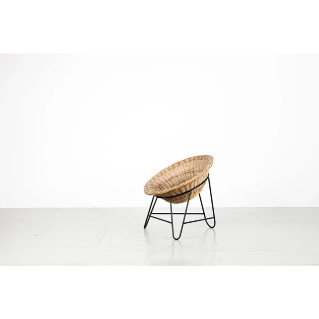 Set of Rattan Wicker Armchairs, 1950s For Sale - Image 9 of 18
