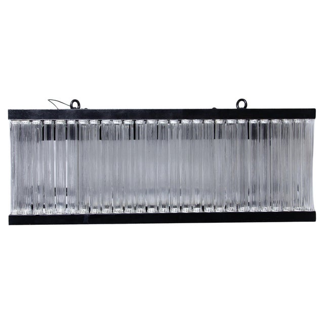 An impressive pendant lamp for a large entrance or high spacious room. The pendant a design of two rows of ribbed glass...