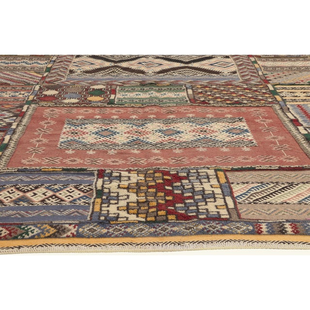 Berber Tribes of Morocco Taznakht Glaoui Moroccan Rug, 06'11 X 11'03 For Sale - Image 4 of 10