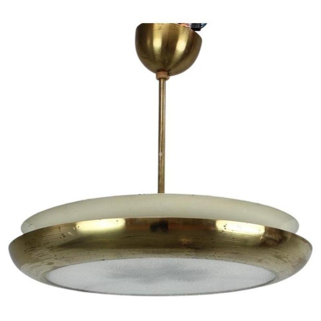 Vintage UFO Pendant Lamp by Josef Hůrka for Napako, Czechoslovakia, 1930s For Sale - Image 15 of 15