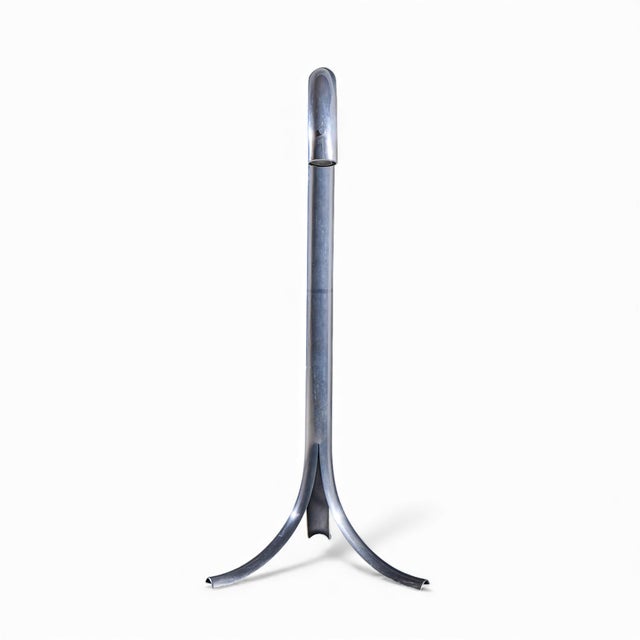 John Mascheroni Mid Century Aluminum Tubo Floor Lamps - Pair For Sale In Chicago - Image 6 of 9