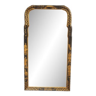 LaBarge Chinoiserie Painted Wall Mirror For Sale