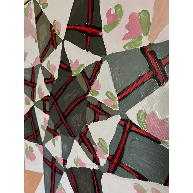 Abstract Cubism By My Side, Contemporary Oil Painting by Molly Mansfield For Sale - Image 3 of 3