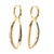 14k Gold Open Twisted Drop Earrings With Diamond Pave - Made in Italy, Pair For Sale - Image 11 of 11