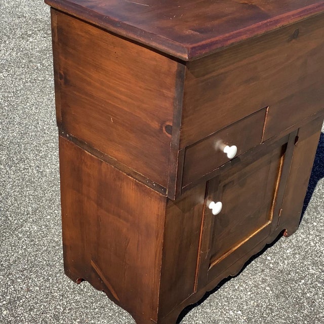 Wood Antique 19th Century Pine Dry Sink For Sale - Image 7 of 10