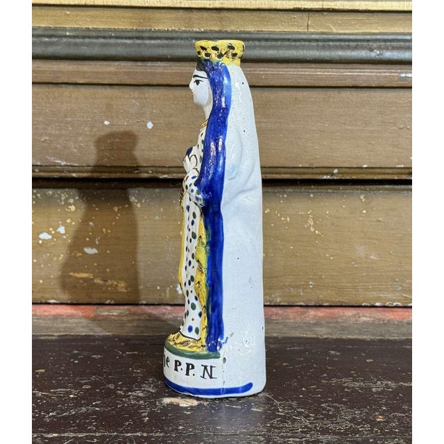 Saint Mary in Quimper Earthenware, 1800s For Sale - Image 6 of 13