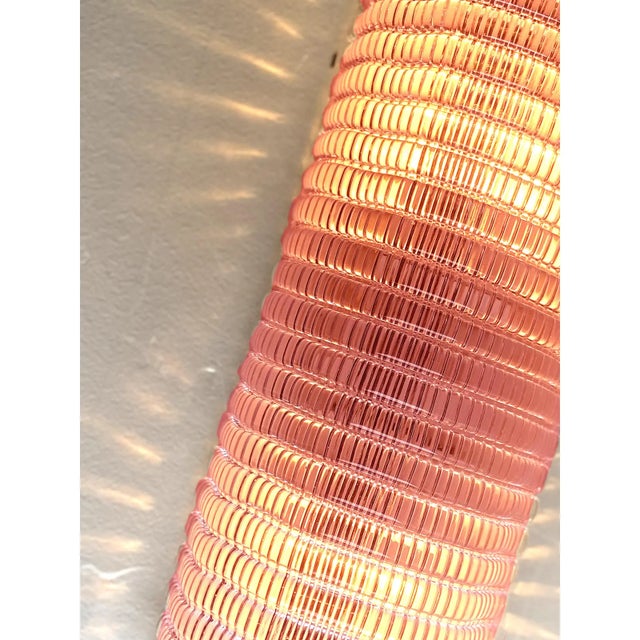 Murano Diamanted Pink Rectangular Murano Glass Wall - Set of Two For Sale - Image 4 of 6