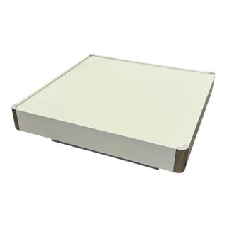 White Lacquer Coffee Table Attributed to Willy Rizzo For Sale