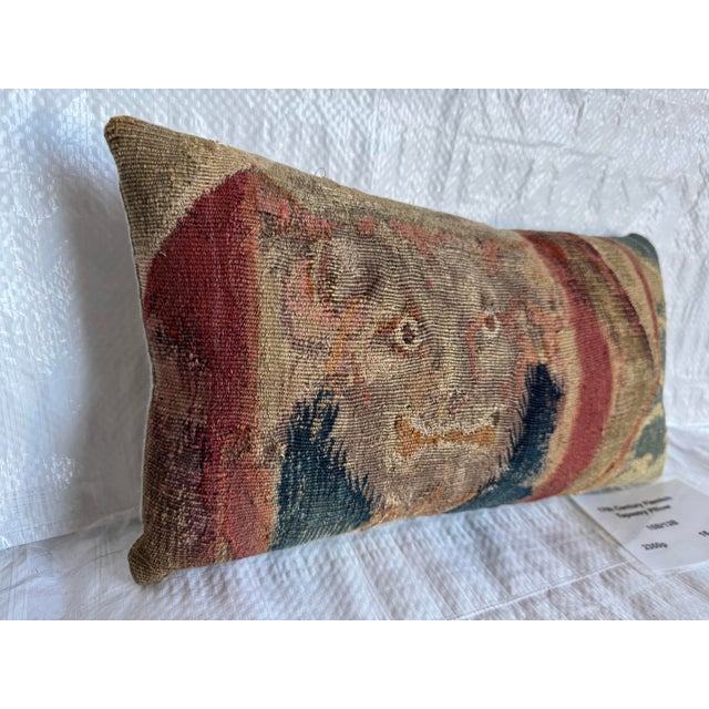 Baroque 17th Century Flemish Figural Tapestry Pillow For Sale - Image 3 of 5
