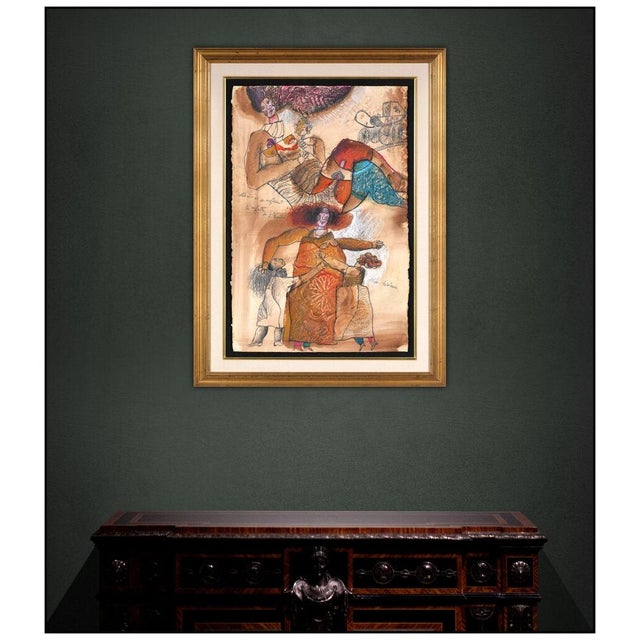 Expressionism 1980s Miroir ou se Refletent Les Enfants de I' Excil, Theo Tobiasse For Sale - Image 3 of 7