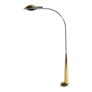 Cedric Hartman 91 Co Floor Lamp in Brass and Stainless Steel For Sale