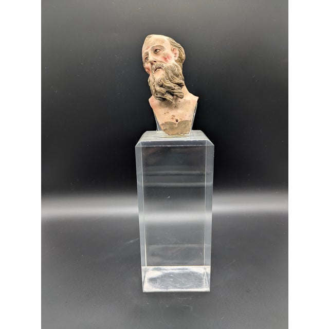 Traveling Man Treasures is selling this masterfully sculpted late 18th-century terracotta Neapolitan Santon head with...