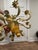 Mid 20th Century Vintage 1960s Italian Tole Monkey Chandelier With Fez, 8-Light, Hand-Painted Gold & Cream For Sale - Image 5 of 6