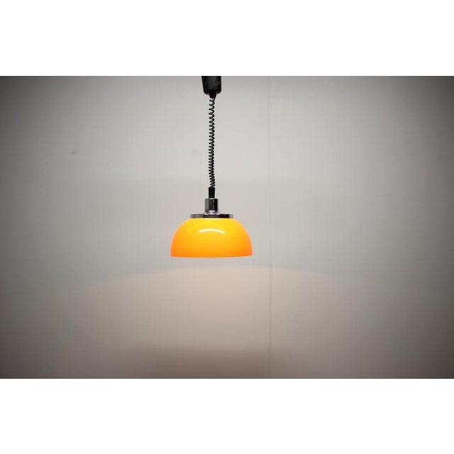 Mid-Century Adjustable Plastic Pendant Lamp attributed to Meblo for Guzzini, Italy, 1970s For Sale - Image 9 of 10