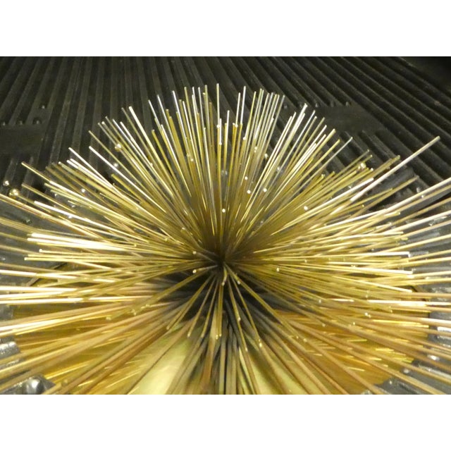 Silver Best Large Biomorphic Steel & Brass Starburst Wall Sculpture For Sale - Image 8 of 13