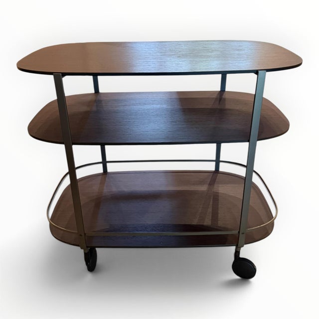 Early 21st Century Zanotta Battista Italian Tiered Bar Cart For Sale - Image 5 of 5