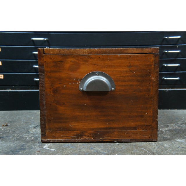 Vintage Rustic Philippines Pine Filing Box File Cabinet Chest With ...