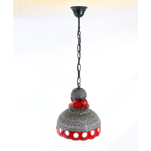 Ceramic Vintage Ceramic Fat Lava Pendant Lamp, 1960s For Sale - Image 7 of 9