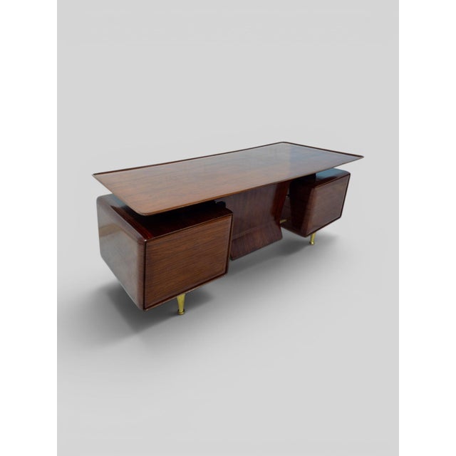 Mid-Century Italian Executive Table Desk by Vittorio Dassi, 1950s For Sale - Image 14 of 18
