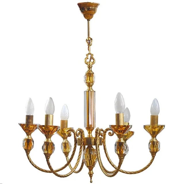 Italian Sommerso Glass Chandelier from Murano, 1970s For Sale - Image 10 of 10