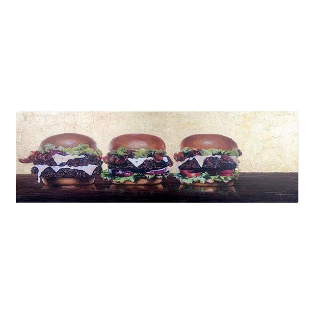 Duke Windsor, "Sliders, Three", Impressionist Still Life Painting With Gold Leaf For Sale