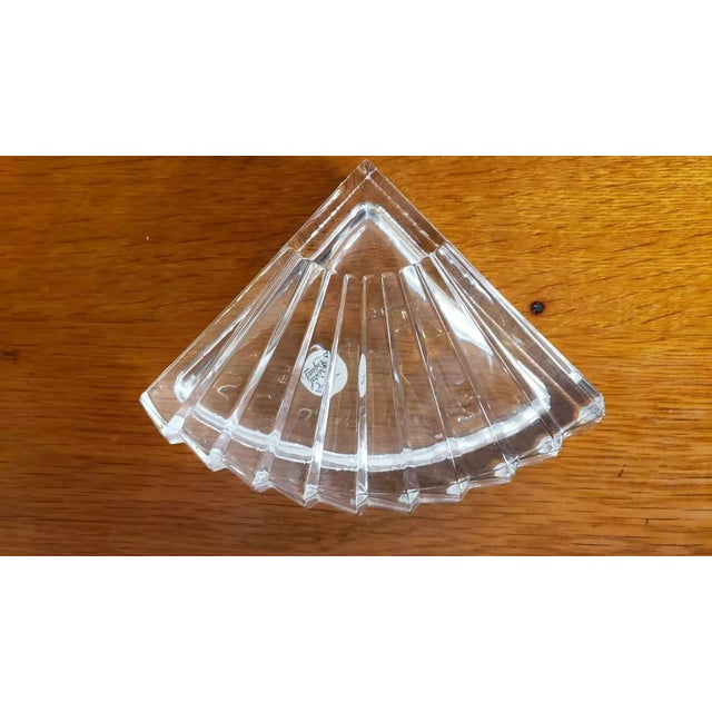 1980s Genuine Lead Crystal Triangular Shell Dish by Cristal D'Arques, Made in France For Sale In New Orleans - Image 6 of 6