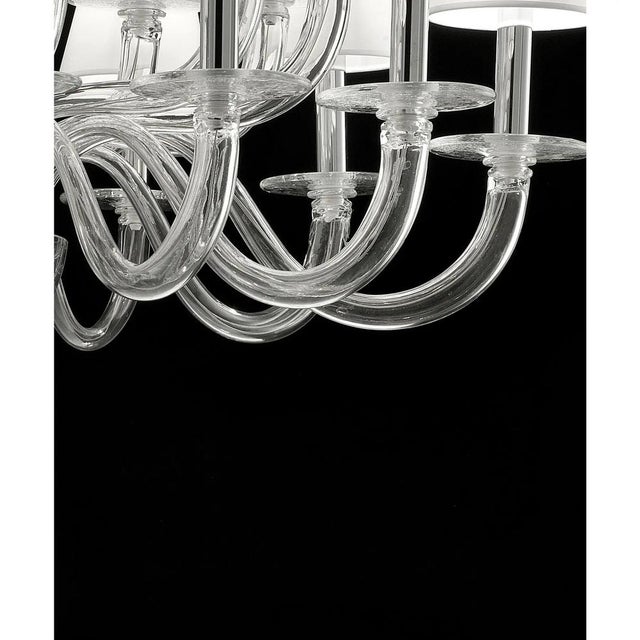 Contemporary Monumental Modern Transparent Murano Glass Chandelier by Simoeng for Simoeng For Sale - Image 3 of 8
