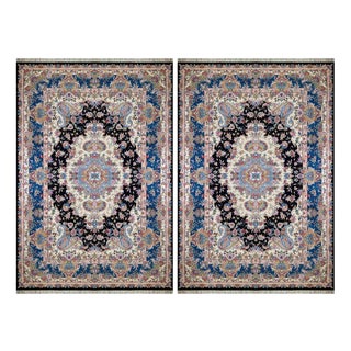Khurasan Rugs in Wool and Silk, Set of 2 For Sale