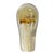 Hand-blown glass sculpture featuring a translucent jellyfish bell with intricately detailed tentacles. Signed on underside...