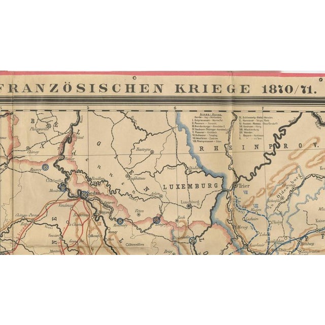 Franco-Prussian War Campaign Map of France and Germany, 1871 For Sale - Image 11 of 14