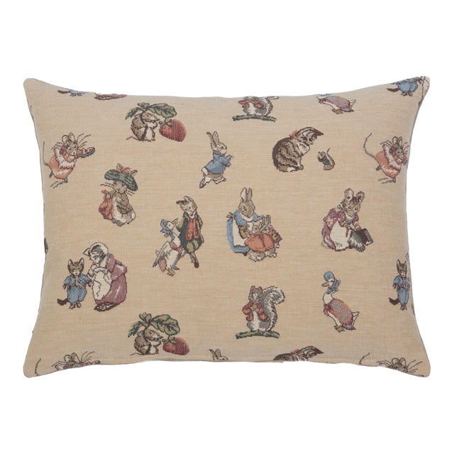 Peter Rabbit & Friends Cushion With Feather Filler - 33x46cm (13"x18") For Sale