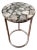 Agate Stone and Chrome Accent Side Table – Steve Silver Company (2018, India) – Hollywood Regency / Organic Modern For Sale