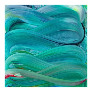 Contemporary Abstract Acrylic on Canvas "Aquatic Dreams" by Nikolaos Schizas For Sale