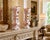 White Pair of Antique Bohemian White & Pink Cased Art Glass Vases With Hand-Painted Floral Decoration For Sale - Image 8 of 12