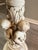 Quartite Creative Corp. Restored Vintage Cherub Pedestal in Green Marble Top, With Oak Restoration Instead of Cork For Sale - Image 4 of 8