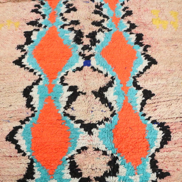 Mid-Century Modern 4x10 Ft Vintage Moroccan Rug For Sale In Cleveland - Image 6 of 9