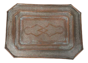Middle Eastern Octagonal Persian Copper Tray Charger