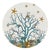 Coral Reef Vegan Leather Round Pebble Placemat, White Turquoise, Set of 4 For Sale