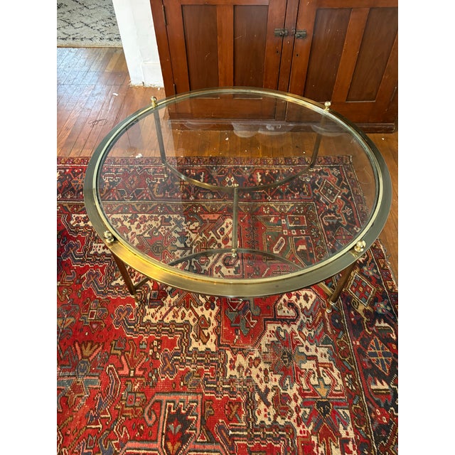 Contemporary Vintage Brass and Glass Coffee Table, 1970s For Sale - Image 3 of 3