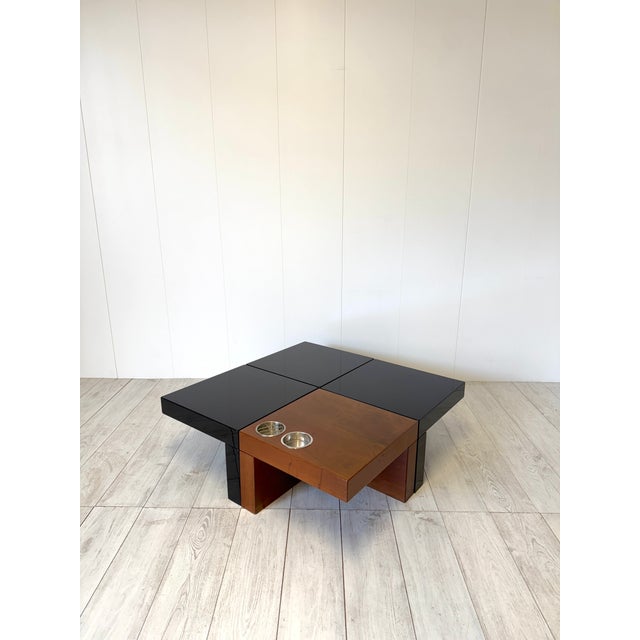 Black Modular Model Nac Coffee Tables by Cesare Augusto Nava, Italy, 1970s, Set of 4 For Sale - Image 8 of 10