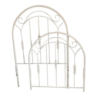 Lovely Wesley Allen White Iron Twin Bed For Sale