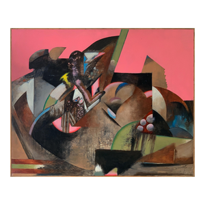 1985 "Victor Arrangements" Abstract Oil Painting Fine Artist Bill Shields