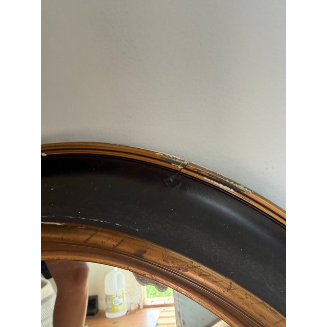 19th Century Walnut Oval Porthole Mirror For Sale - Image 9 of 12